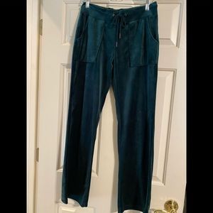 Deep Green Velour Lounge Pants